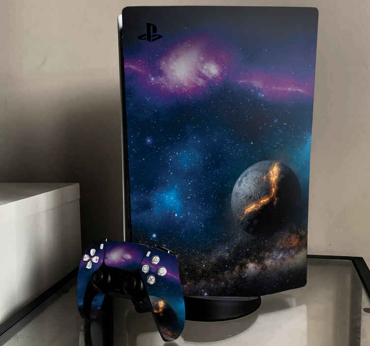 Skin PS5 diseño cosmos abstracto - TenVinilo