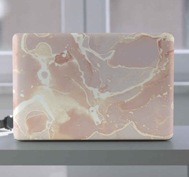 Vinilo para portátiles Tema de mármol rosa - TenVinilo