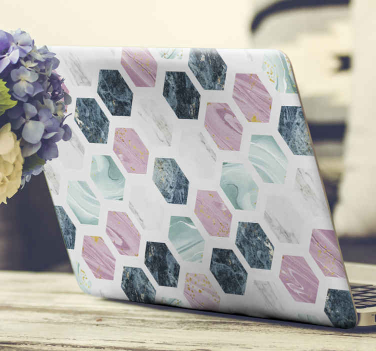 Vinilo para portátiles Diferentes texturas de canicas - TenVinilo