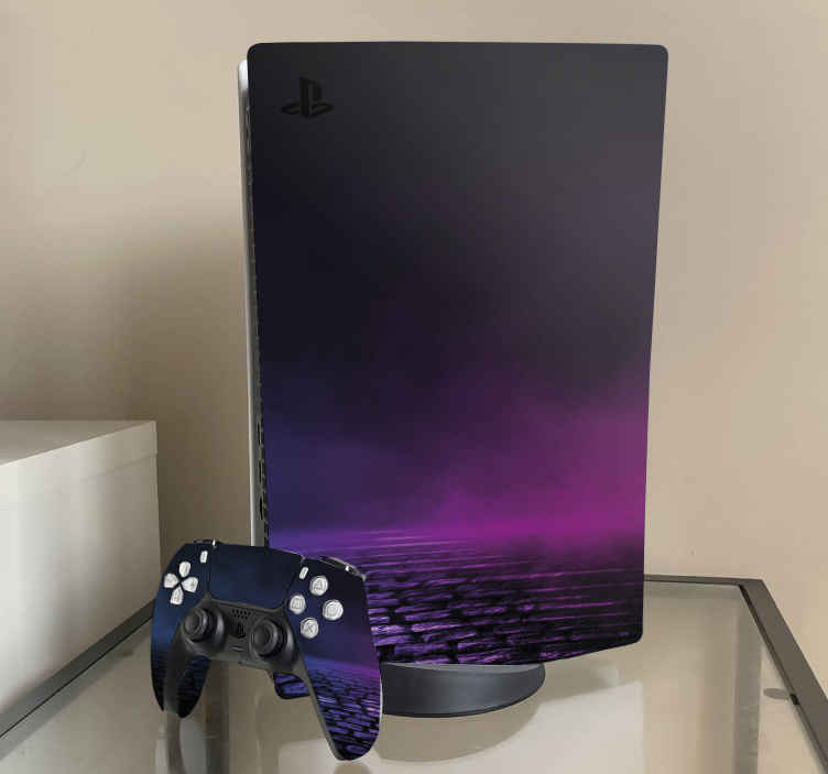 Skin PS5 Calle oscura púrpura - TenVinilo