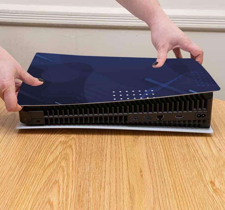 Skin PS5 tonos azul claro y oscuro - TenVinilo