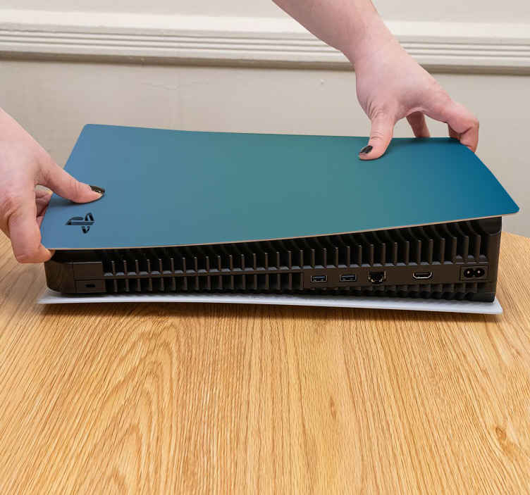 Skin PS5 Camaleón azul agua - TenVinilo