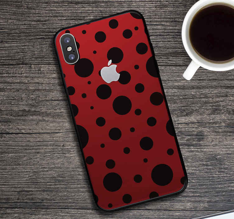 Sticker iPhone Patrón de mariquita - TenVinilo