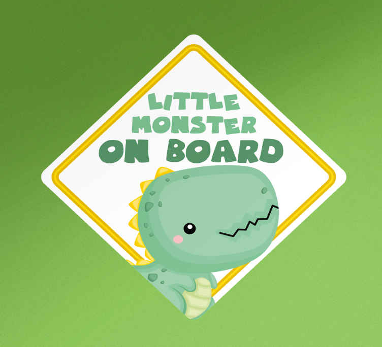 Pegatina bebé a bordo Pequeño monstruo - TenVinilo