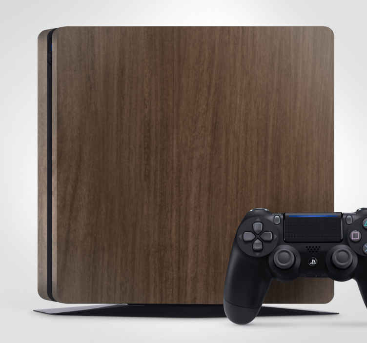 Vinilo PS4 Textura de madera oscura - TenVinilo