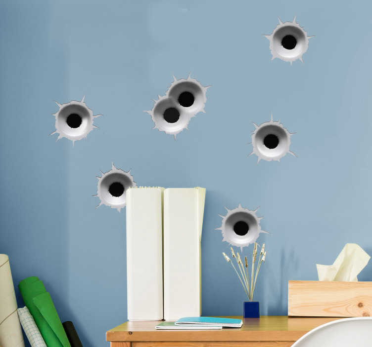 Pegatinas agujeros de bala - TenVinilo