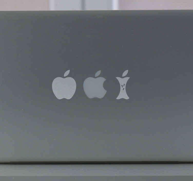 Adhesivo notebook manzana masticada - TenVinilo