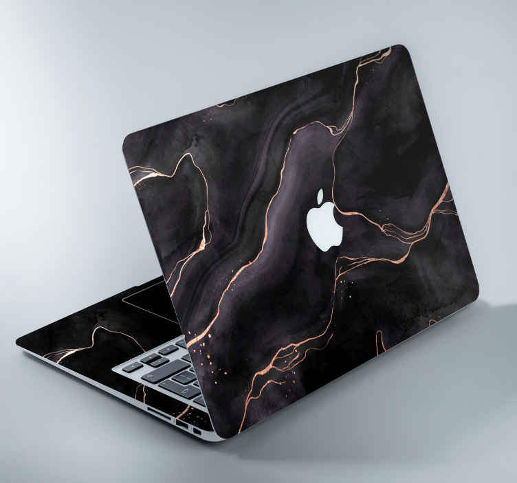 Pegatina para notebook mármol negro - TenVinilo