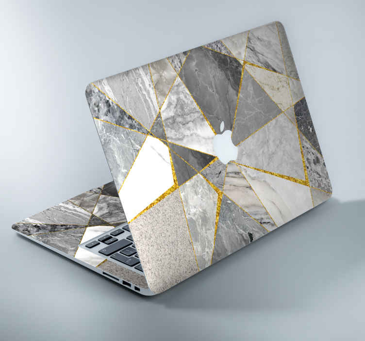 Pegatina para portátiles mármol 3D - TenVinilo