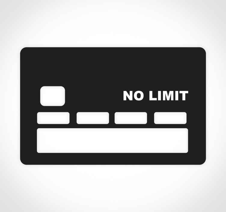 Sticker para tarjeta texto "No limit" - TenVinilo