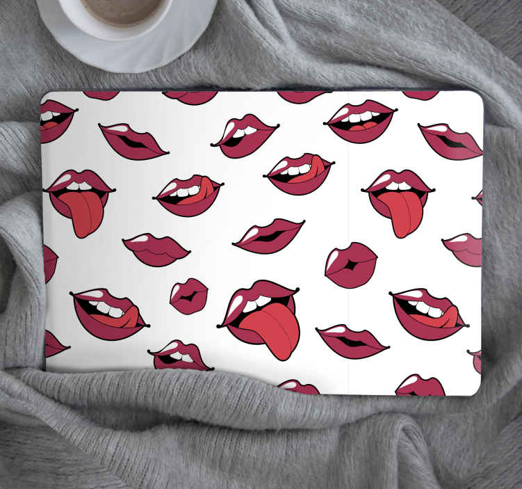 Vinilo para portátiles Labios y lengua abstractos - TenVinilo