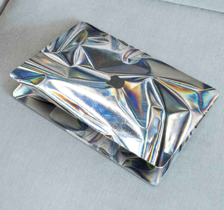 Adhesivo notebook holográfico metálico - TenVinilo