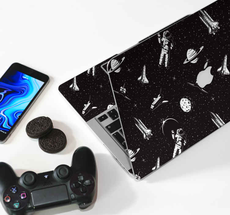 Vinilo Macbook astronauta - TenVinilo