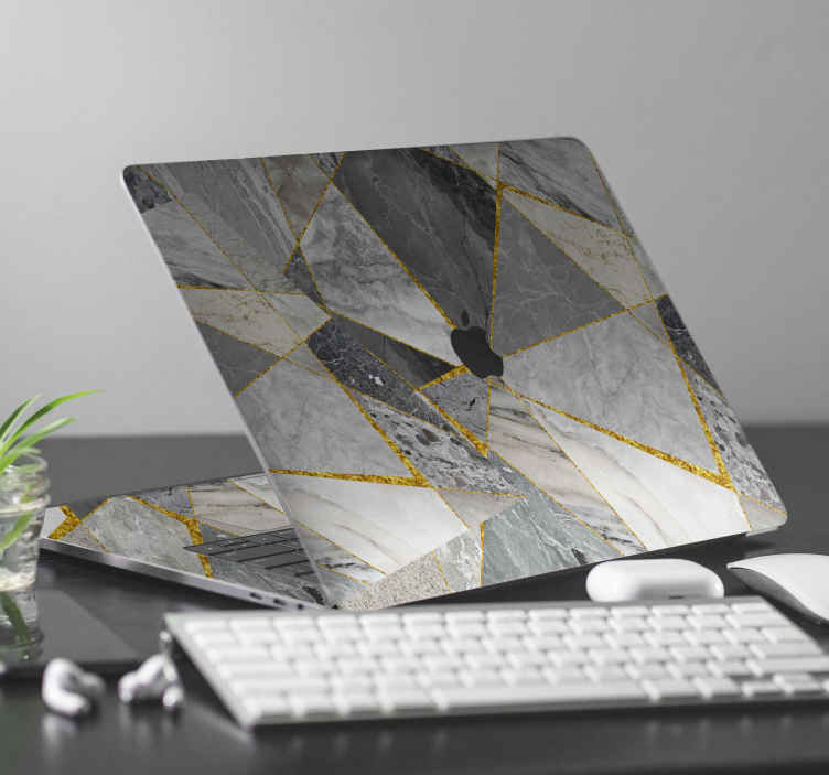 Pegatina para portátiles mármol 3D - TenVinilo