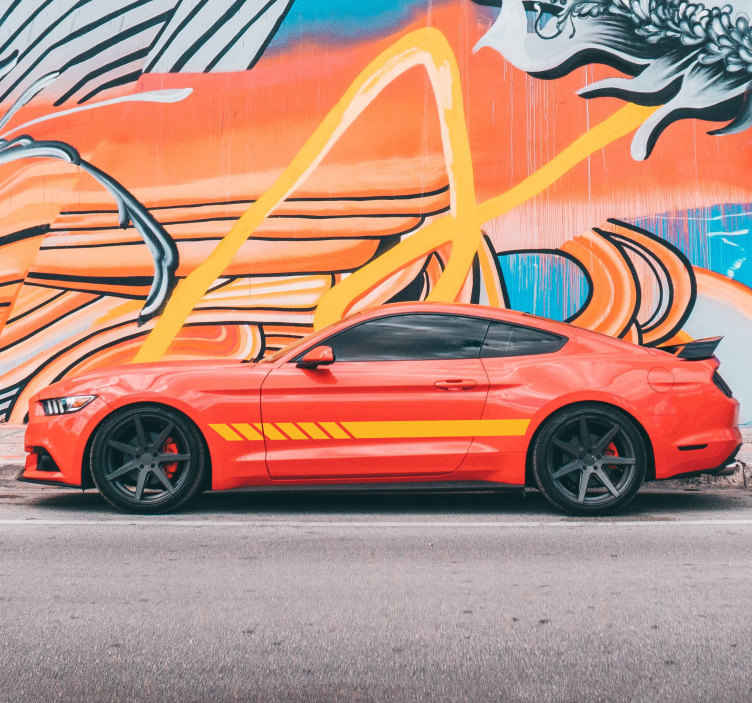 Sticker para auto líneas lateral - TenVinilo