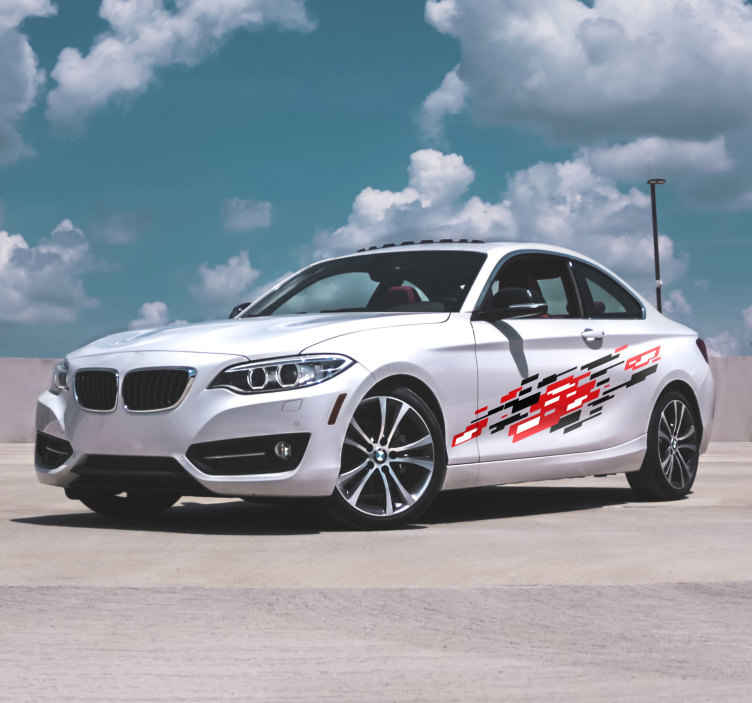 Vinilo para coche cuadros de pixel - TenVinilo