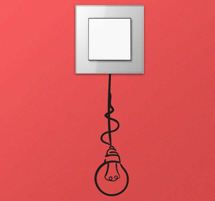 Adhesivo para interruptor bombilla colgante - TenVinilo