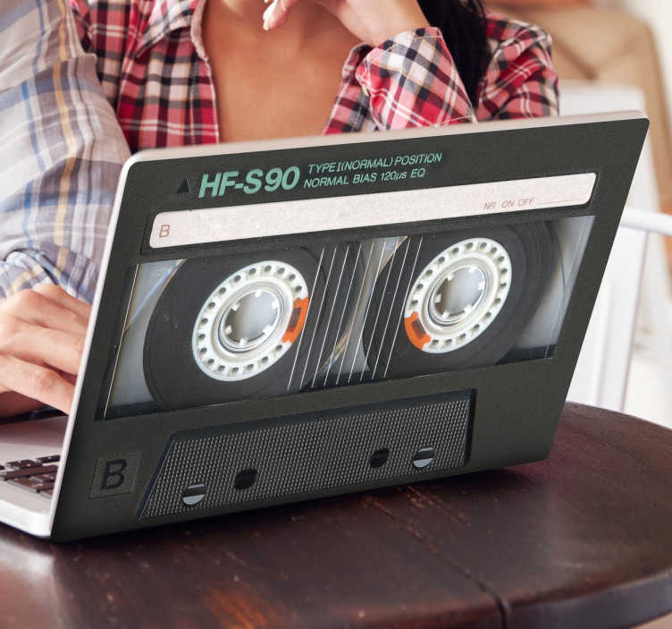 Pegatina para portátil cassette 80's - TenVinilo