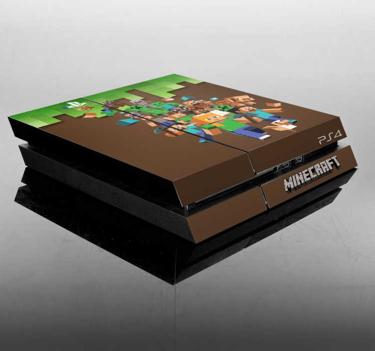 Vinilo para PS4 Minecraft - TenVinilo