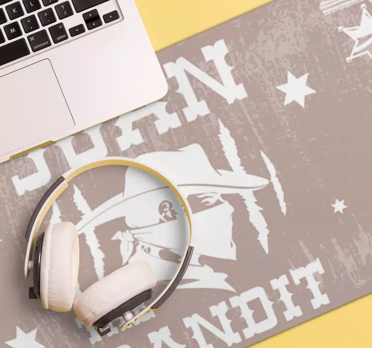 Alfombrilla ratón bandido con nombre - TenVinilo