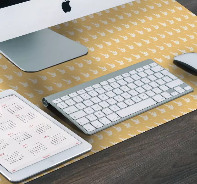 Alfombrilla de ratón XXL floral estampado hojas - TenVinilo