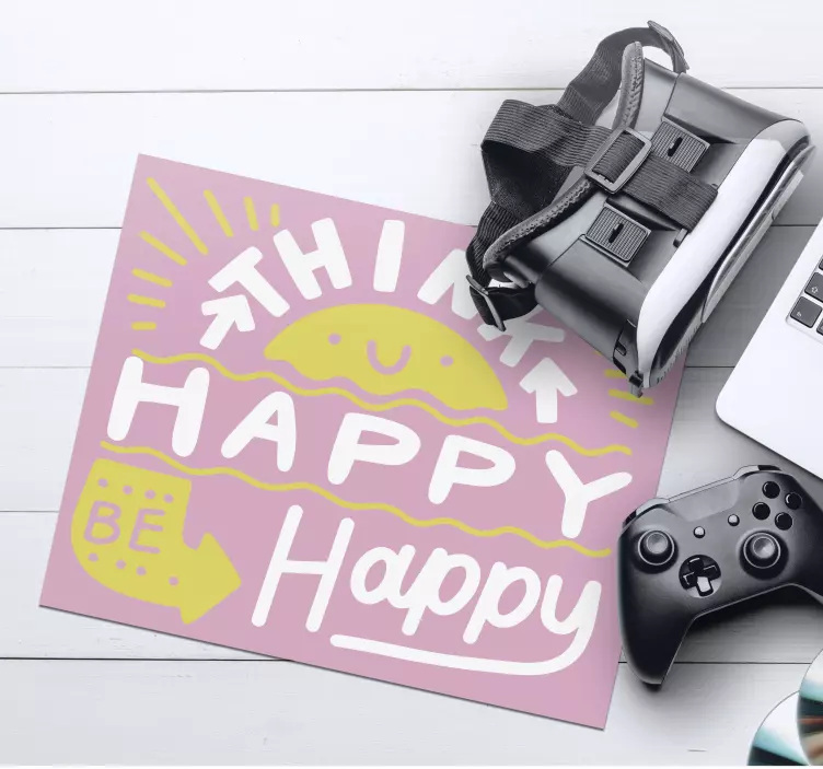 Alfombrilla ratón frases piensa positivo - TenVinilo