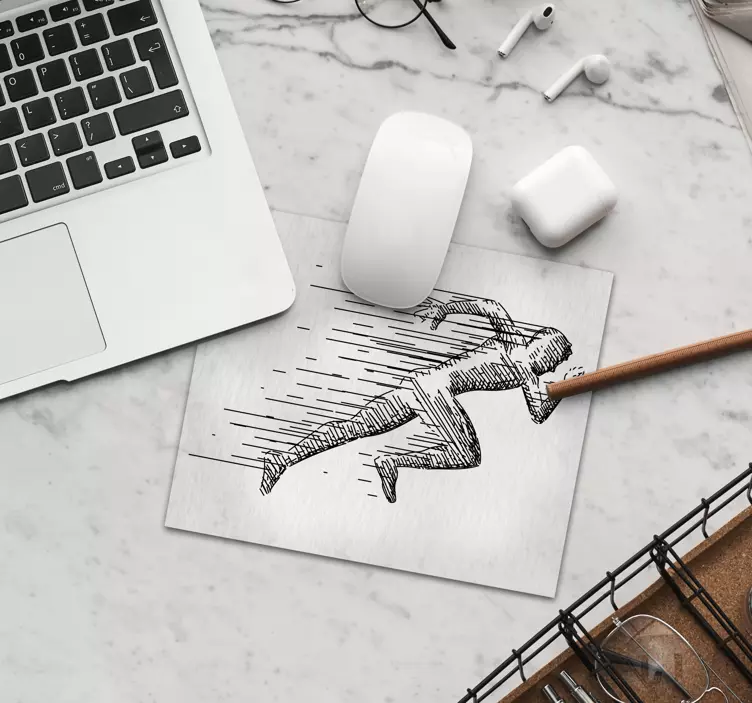 Alfombrilla ratón original persona corriendo - TenVinilo