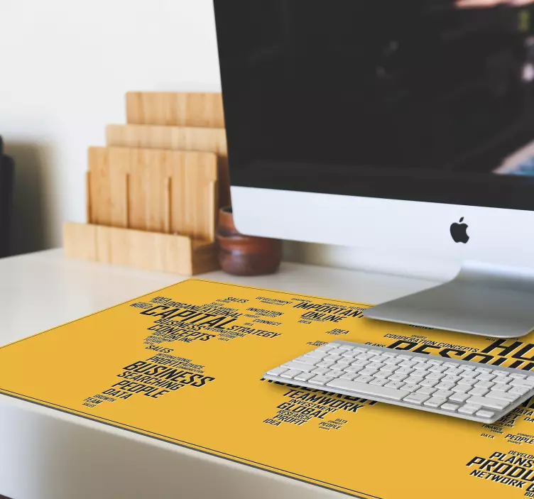 Alfombrilla ratón xxl mapamundi estilo oficina - TenVinilo