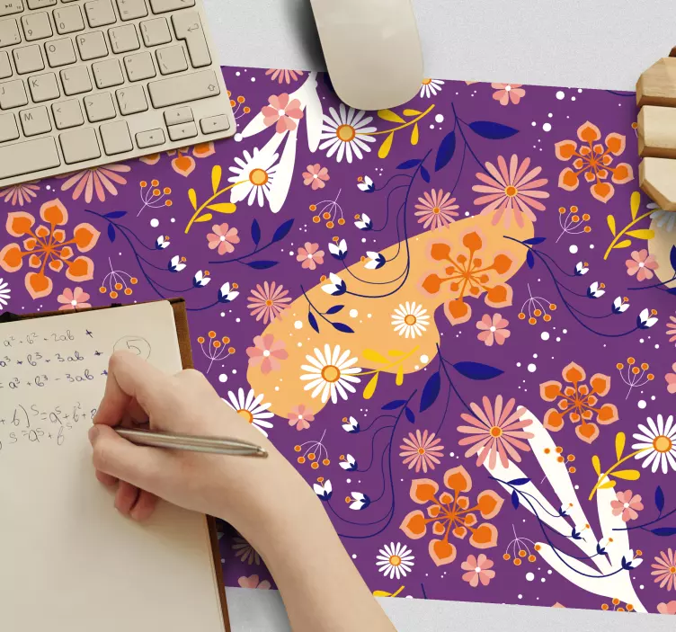 Alfombrilla de ratón texturas Jardín morado - TenVinilo