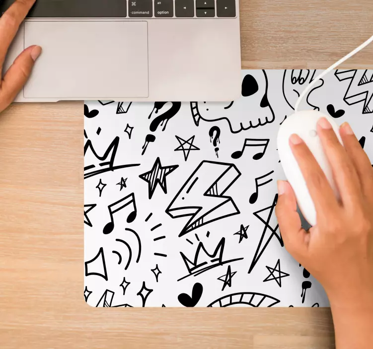 Alfombrilla de ratón texturas Patrón de signos geniales - TenVinilo