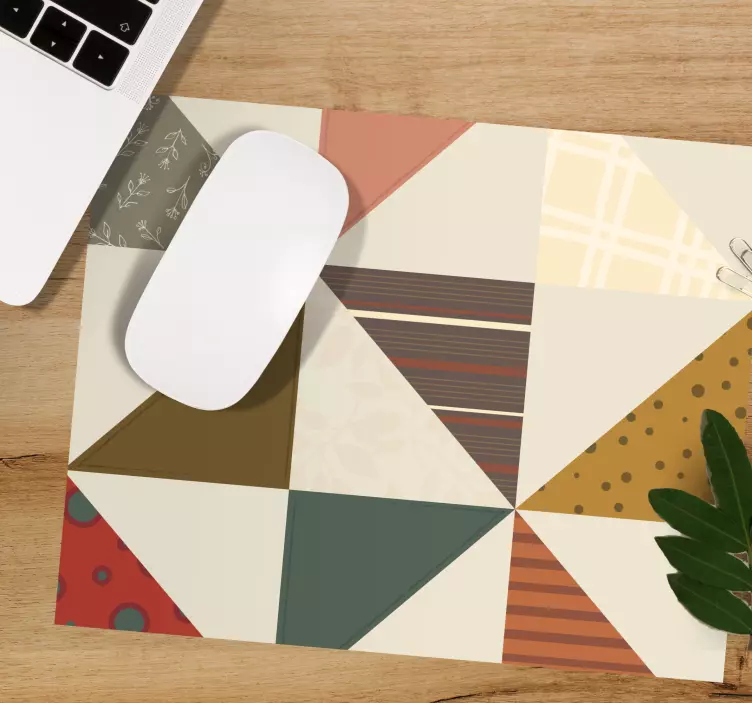 Alfombrilla de ratón texturas Patrón de triángulo de mosaico - TenVinilo