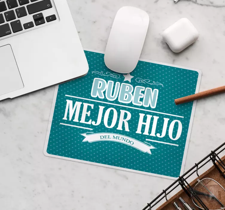Alfombrilla de ratón personalizable mejor hijo - TenVinilo