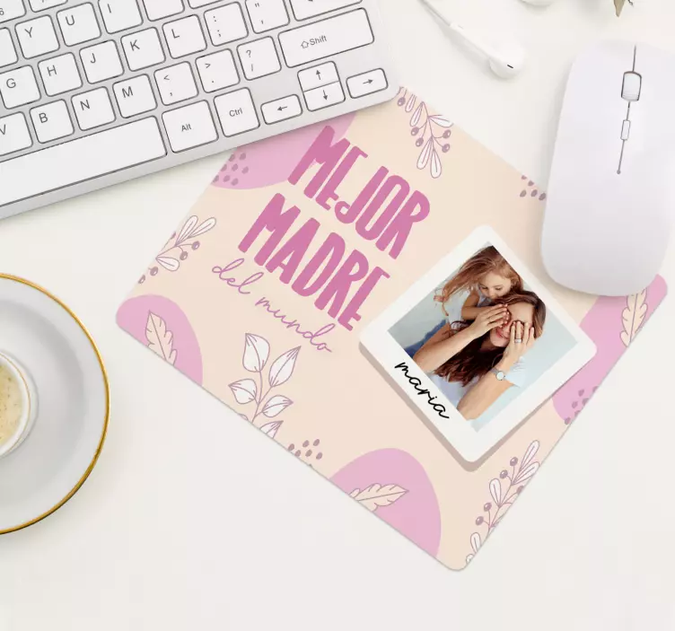 Alfombrilla ratón personalizable la mejor madre - TenVinilo