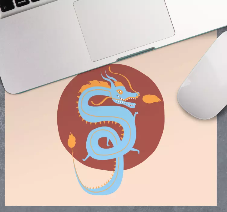 Mouse pad anime ilustración de dragón estilizado - TenVinilo