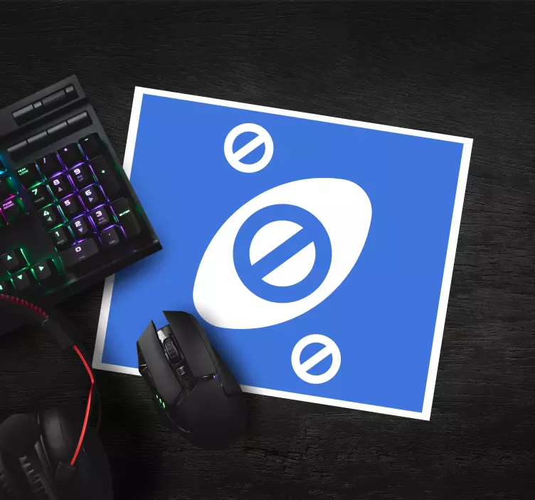 Mouse pad emblema de ojo estilizado - TenVinilo