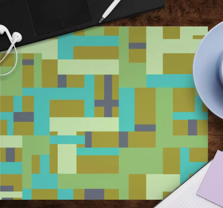 Mouse pad texturas bloques de colores abstractos - TenVinilo
