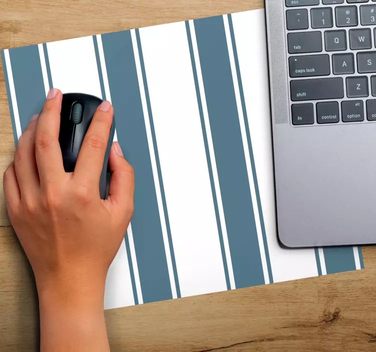 Mouse pad texturas motivo de rayas azules y blancas - TenVinilo