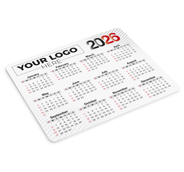 Mouse pad personalizable calendario 2026 con logo - TenVinilo