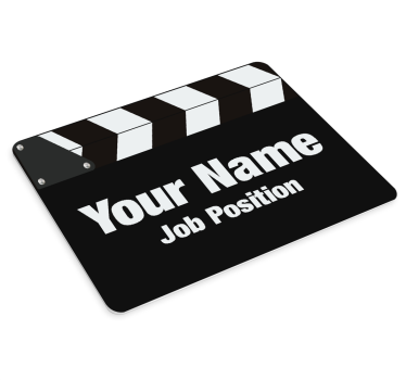 Mouse pad personalizable estilo pizarra de cine - TenVinilo