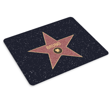 Alfombrilla ratón con nombre estrella Hollywood - TenVinilo