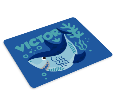 Alfombrilla de ratón ballena infantil con nombre - TenVinilo