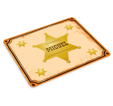 Mouse pad personalizable estrella de sheriff - TenVinilo