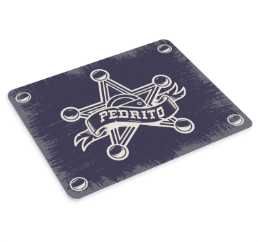 Alfombrilla ratón con nombre símbolo sheriff - TenVinilo