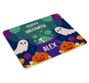 Mouse pad personalizable saludo de halloween - TenVinilo