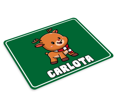 Mouse pad navidad reno caricatura adorable - TenVinilo