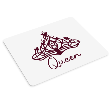 Mouse pad personalizable motivo de corona elegante - TenVinilo