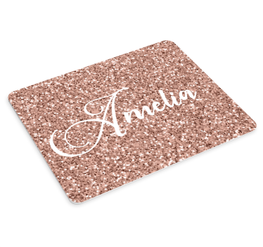 Alfombrilla para raton con nombre Reluciente con nombre - TenVinilo