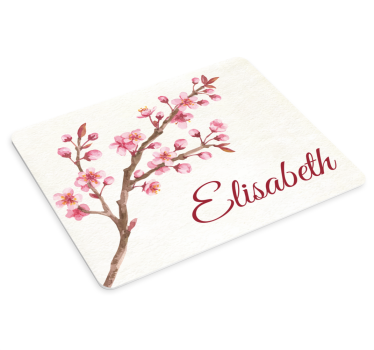 Mouse pad personalizable arreglo de flores de cerezo - TenVinilo