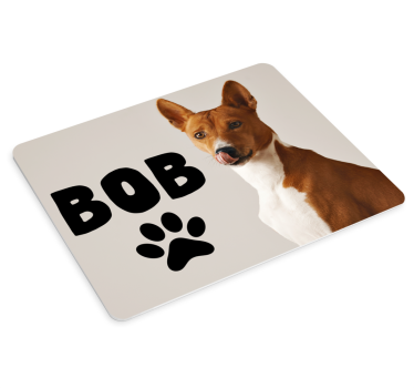 Mouse pad personalizable perro con nombre - TenVinilo