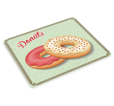 Mouse pad personalizable dúo de donas deliciosas - TenVinilo